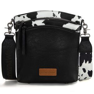 8694 Cow Print Western Crossbody Bags Vegan Leather Handbag Cross Body Bag